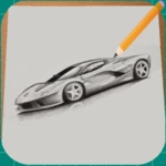 how to draw cars android application logo